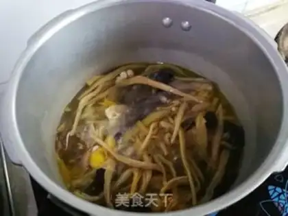 Make Chicken soup on the cedar step 5
