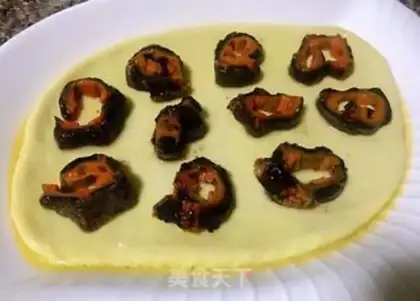Make Sea cucumber steamed eggs step 6