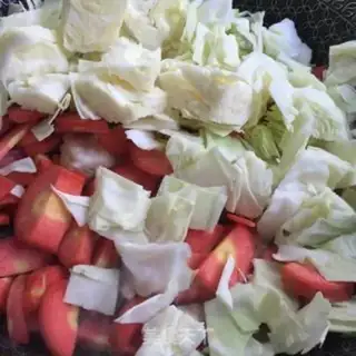Make ♪ Little Moe-Ear fried the vegetables ♪ step 4