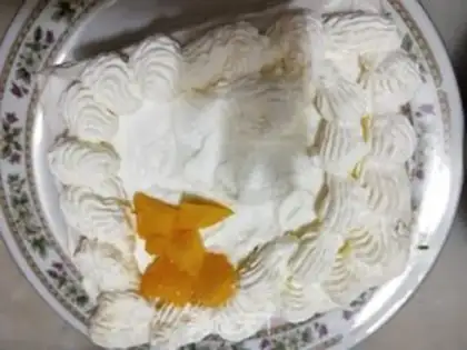 Make A flower cake step 7