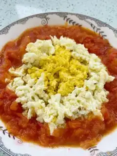 Make Tomato fried eggs step 10