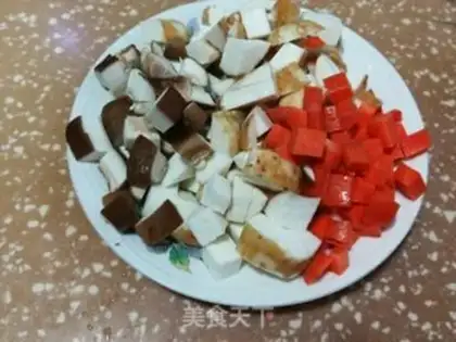 Make Potato-head mushroom fried rice step 1