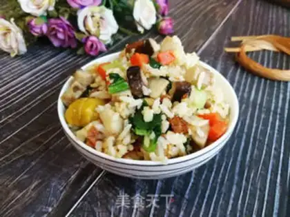 Make Potato-head mushroom fried rice step 7