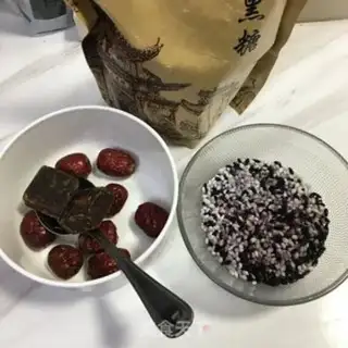Make Black sugar. Twin rice step 0