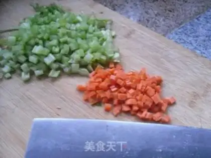 Make Corn sausage fried rice step 2