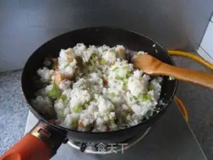 Make Corn sausage fried rice step 6
