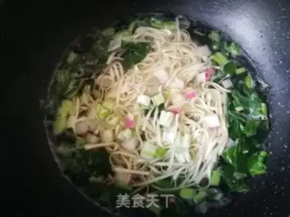 Make The radish radish seaweed soup noodles step 6