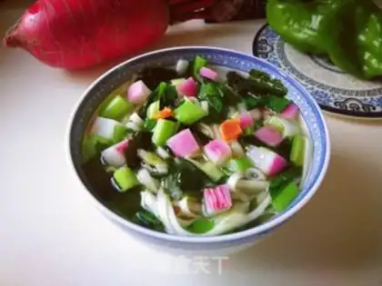 Make The radish radish seaweed soup noodles step 8