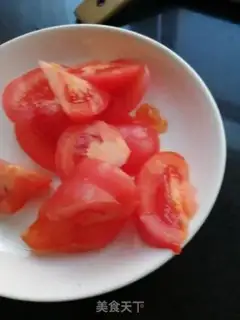 Make Corn tomato egg noodles step 0