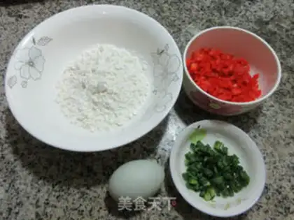 Make Duck egg pepper pancakes step 0