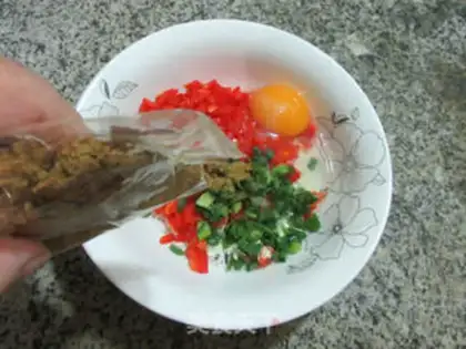 Make Duck egg pepper pancakes step 3