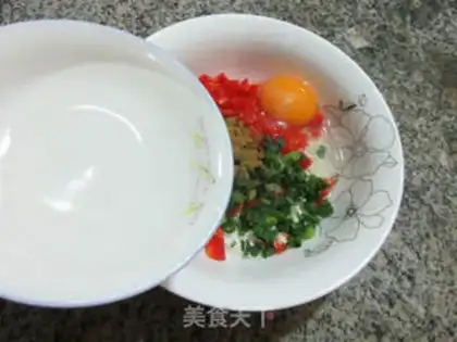 Make Duck egg pepper pancakes step 4