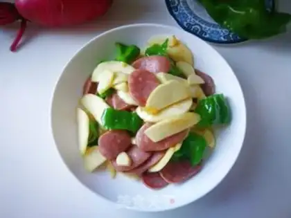 Make Wrinkled peppers whited meat sausages step 9