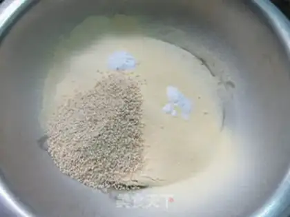 Make White sesame tacos step 5