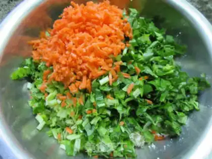 Make Carrot celery tofu dumplings step 2