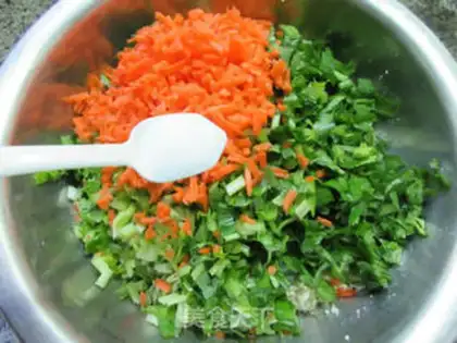 Make Carrot celery tofu dumplings step 3