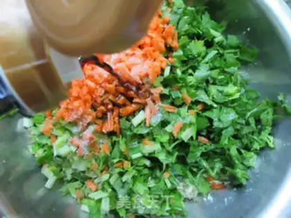 Make Carrot celery tofu dumplings step 4
