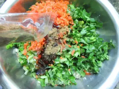 Make Carrot celery tofu dumplings step 6