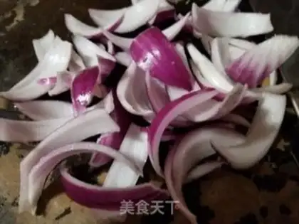 Make Onion fried watermelon step 2