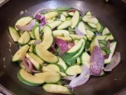 Make Onion fried watermelon step 7