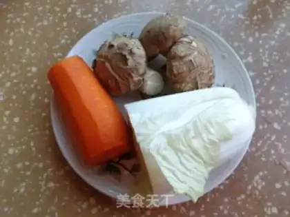 Make Carrot mushrooms and cabbage step 0