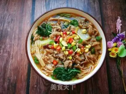Make Boiled beef rolls with chrysanthemum mushrooms step 14