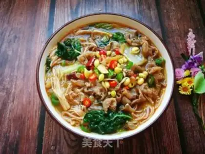 Make Boiled beef rolls with chrysanthemum mushrooms step 15
