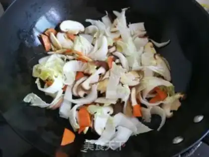 Make Carrot mushrooms and cabbage step 3
