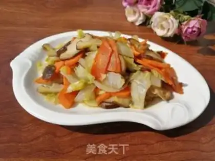 Make Carrot mushrooms and cabbage step 4