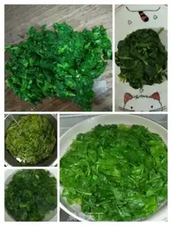 Make Wheat sprouts, celery leaves step 0