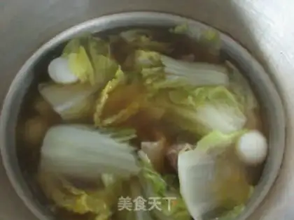 Make Quail egg doll soup step 11