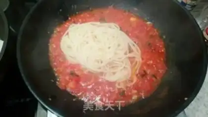 Make Cod and tomato noodles step 5