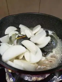Make Fish head radish step 7