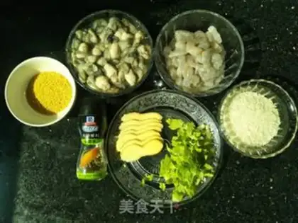 Make Two rice shrimp porridge step 0
