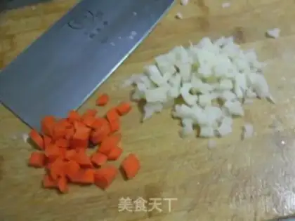 Make Spoon ham and rice step 3