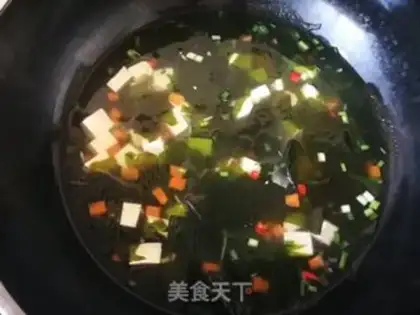 Make Carrot seaweed tofu soup step 7