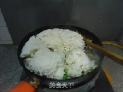 Make Spoon ham and rice step 8