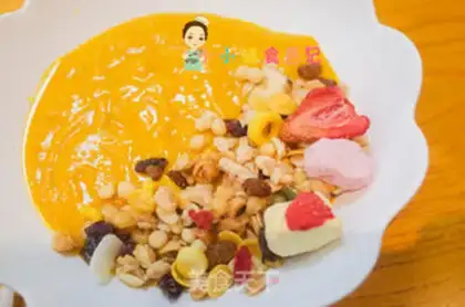 Make Pumpkin peach porridge step 4