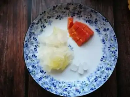 Make The papaya silver ear sun step 3