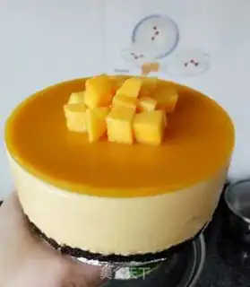 Make Fresh mango mousse step 9