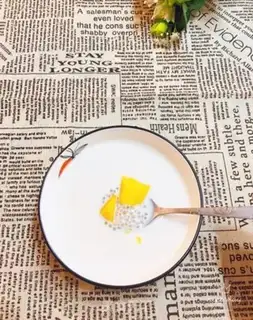 Make Hot coconut milk, west mango, west rice step 8