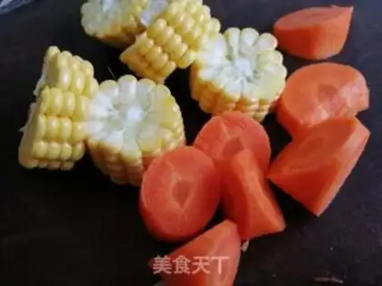 Make Corn carrot steak soup step 0