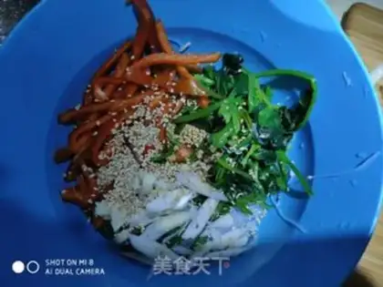 Make A spinach chili fan step 5