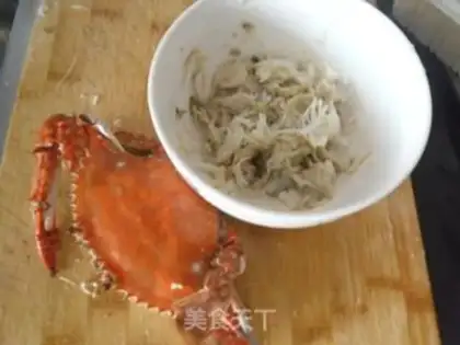 Make Crab gold tofu step 1