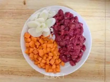 Make Bread beef grains step 1