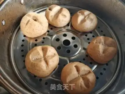 Make Red sugar, red dates, buns step 11