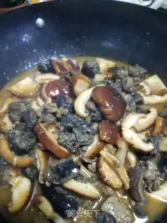 Make Yellow chicken mushrooms step 12