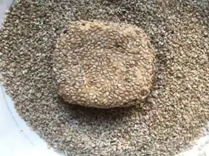Make Sesame potatoes rice cake step 4