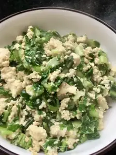Make The tofu of the leaf step 11