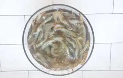 Make Red burning shrimp step 1